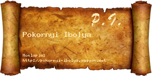 Pokornyi Ibolya névjegykártya